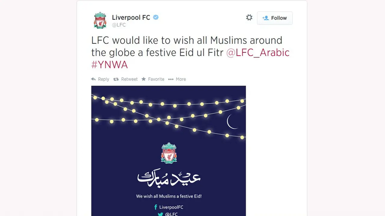 Selamat Idul Fitri Liverpool