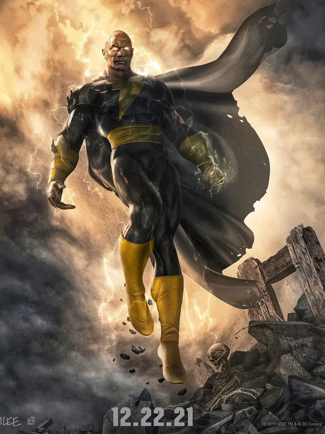 Black Adam (Instagram/  therock. Gambar oleh: Jim Lee (@jimlee) dan bosslogic, DC Comics/ Warner Bros)