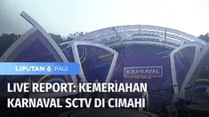 Kemeriahan jelang puncak HUT ke-32 SCTV. Gelaran Karnaval SCTV di Lapangan Brigif, Cimahi, hari ini akan dimeriahkan penampilan band Geisha dan Bagindas.