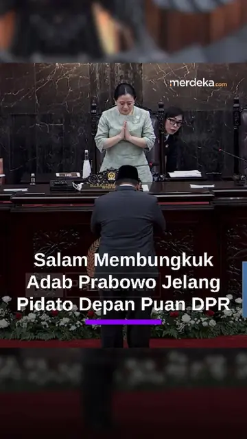 Adab Prabowo Depan Puan Maharani Beri Salam Membungkuk Jelang Pidato di Paripurna DPR