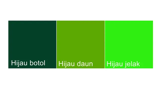 Macam-macam warna hijau