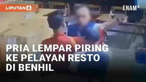 VIDEO: Pria Lempar Piring ke Pelayan Resto di Benhil, Diduga Tersinggung Tak Diberi Senyum