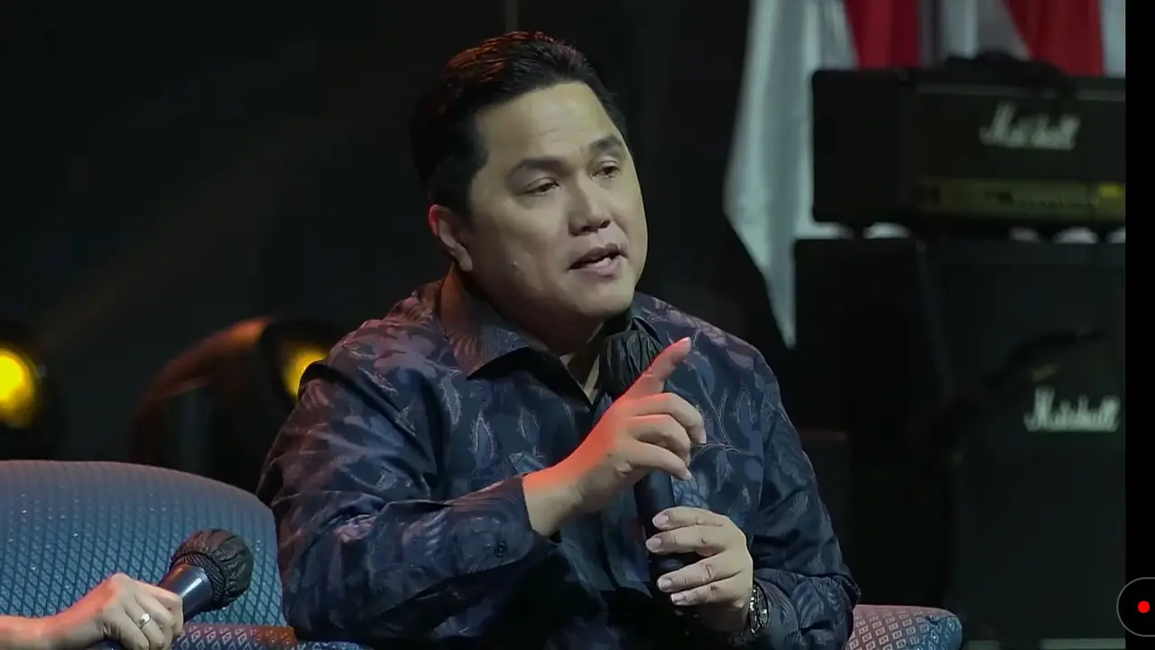 Menteri BUMN Erick Thohir dalam Indonesian Young Leaders Forum HIPMI, Sabtu (11/6/2022).