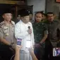 Ketua MUI Garut, Kapolres, Dandim, Wakil Bupati dan perwakilan ormas menyampaikan penjelasannya ihwal pembakaran bendera HTI (Liputan6.com/Jayadi Supriadin)