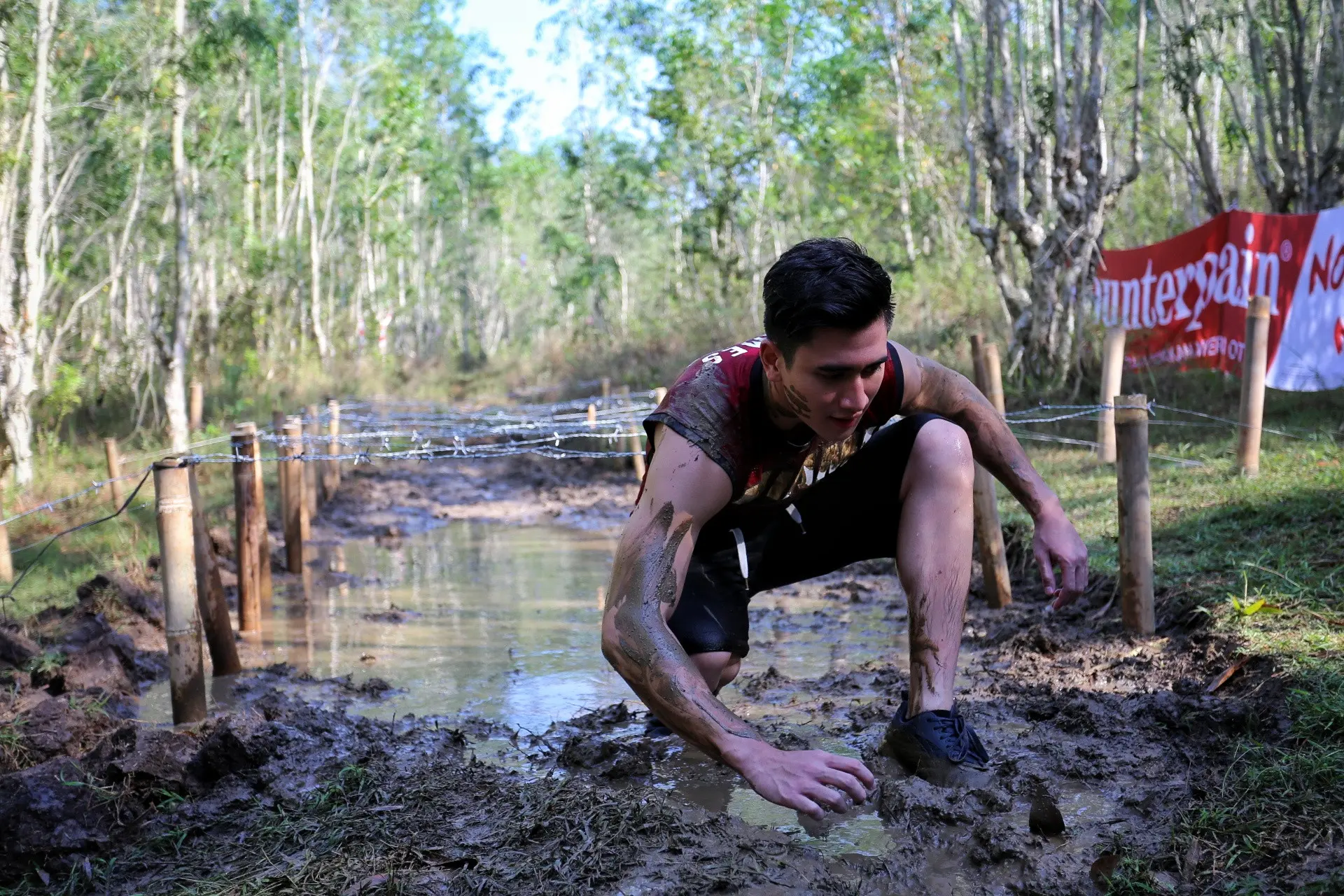 Verrell Berharap ajang Counterpain Mud Warrior bisa menjadi inspirasi bagi generasi muda untuk berolahraga. (Adrian Putra/Bintang.com)