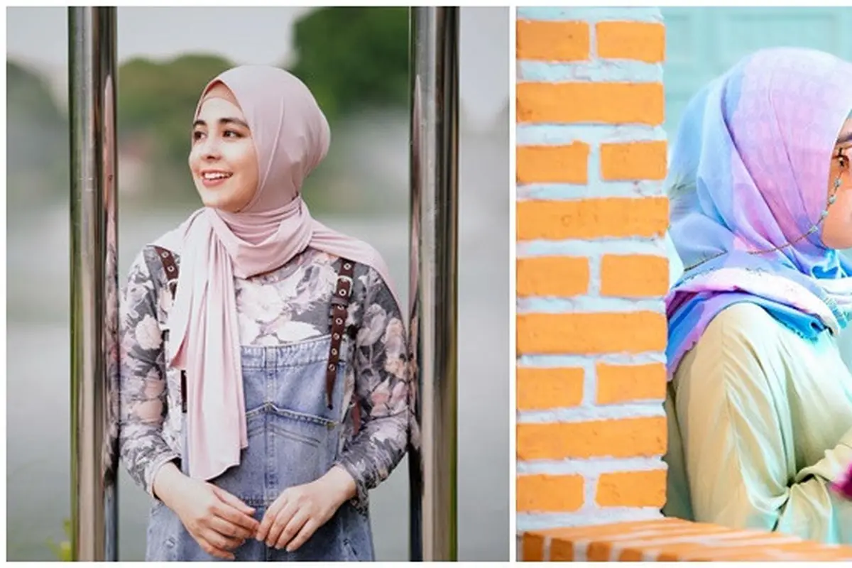 Identik Penampilan Syari, Ini 6 Gaya Risty Tagor Pakai Pashmina hingga Segi Empat