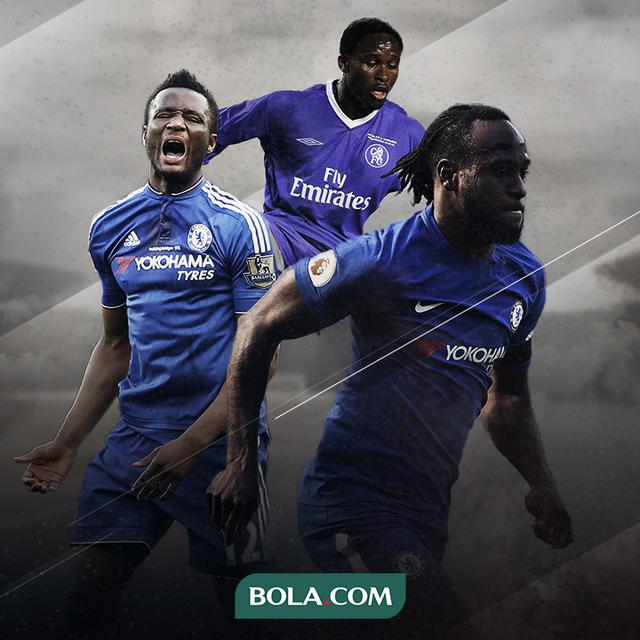 Victor Moses, John Obi Mikel dan Celestine Babayaro