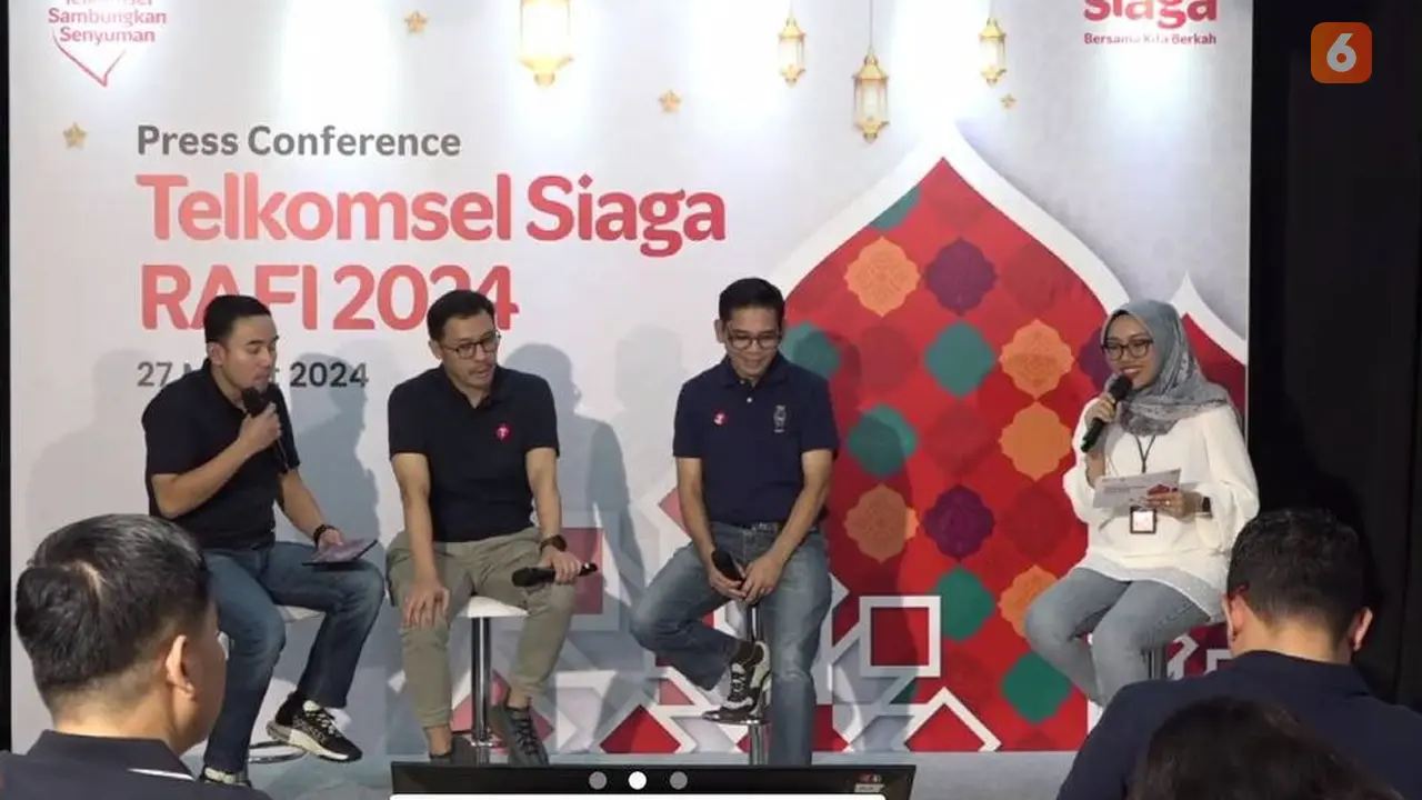 konferensi pers tentang jaringan Telkomsel di momen Ramadan dan Idul Fitri 2024