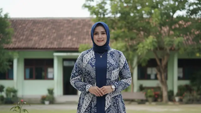 Model Gamis Batik Profesional untuk Guru