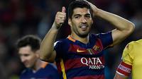 Striker Barcelona asal Uruguay, Luis Suarez. (AFP/Lluis Gene)
