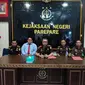 Kejari Parepare tetapkan eks Pimpinan Cabang Perum Bulog Parepare, Sulsel sebagai tersangka dugaan korupsi pengadaan dan pendistribusian beras di wilayah Kota Parepare tahun 2022.