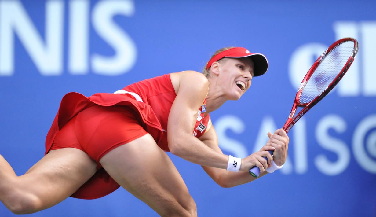 Sayangnya Elena Dementieva belum pernah meraih gelar grand slam meski sempat berada di peringkat tiga dunia. (AFP/Kazuhiro Nogi)