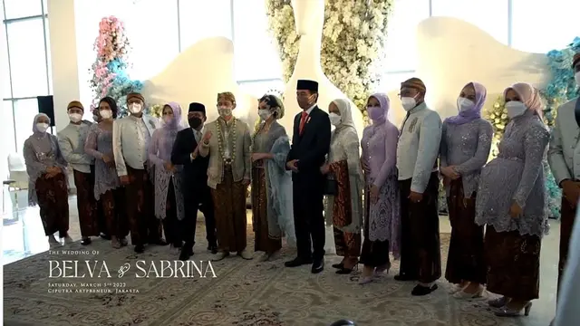 7 Momen Akad Nikah Belva Devara dan Sabrina Anggraini, Dihadiri Presiden Jokowi