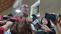 Ketua KPU RI Hasyim Asy'ari menyampaikan aturan hingga teknis pendaftaran capres dan cawapres Pemilu 2024. (Foto: Winda Nelfira/Liputan6.com).