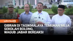 Wakil Gubernur Jawa Barat Erwan Setiawan menjelaskan terkait kunjungan Wakil Presiden Gibran Rakabuming Raka di Tasikmalaya, Jawa Barat, Selasa (20/1).