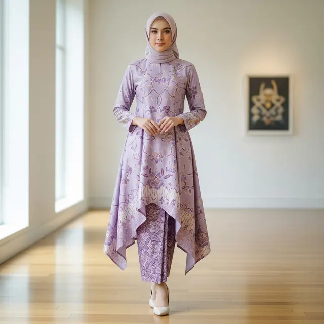 Model Batik Syar’i Sutra Warna Pastel Elegan