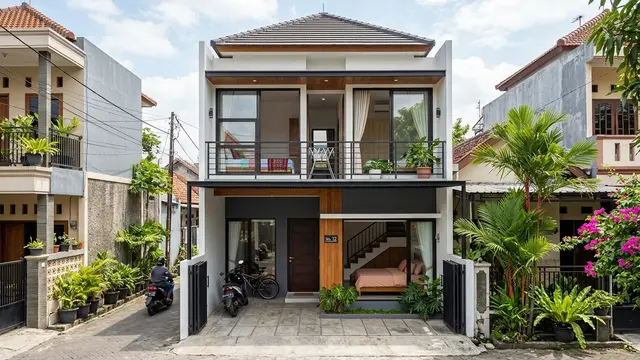Model Rumah Kecil Lebar 5 Meter (AI Generated)