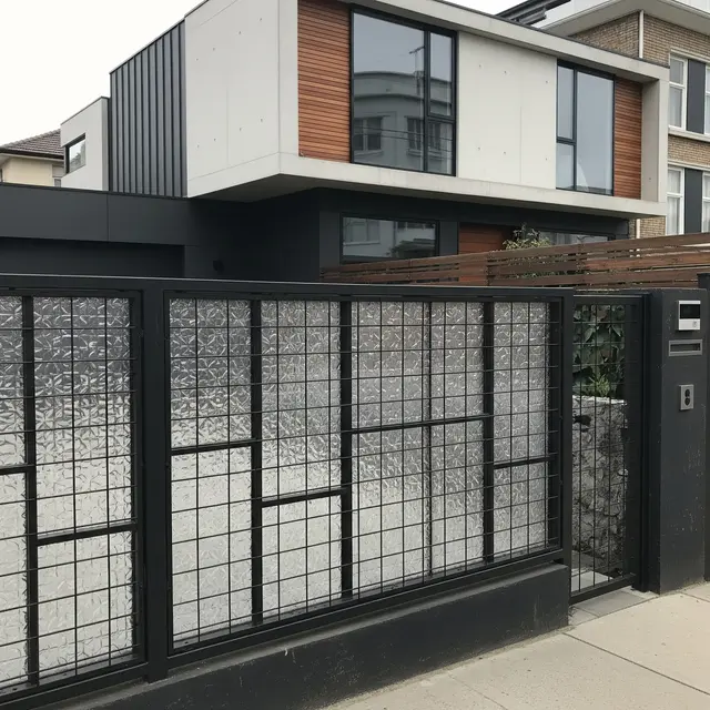 Model Pagar Besi Kombinasi Fiber (Image by Gemini AI)