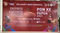 Eksibisi esports PON XX Papua 2021. (Liputan6.com/ Yuslianson)