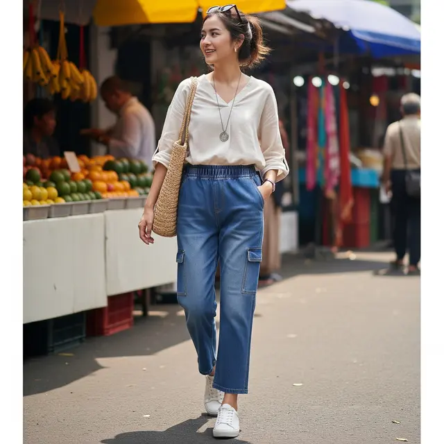 Model Celana Panjang Wanita Cutbray (Image by Gemini AI)
