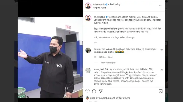 Menteri BUMN Erick Thohir kembali sidak di SPBU Pertamina