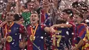 Di babak kedua, Barcelona berhasil menambah keunggulan lewat gol cepat Raphinha pada menit ke-48. (FADEL SENNA/AFP)