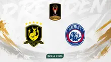 Tampines Rovers vs Arema FC di Piala Presiden 2026. (Bola.com/Generated AI)