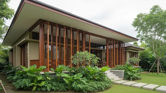 Inspirasi Rumah 1 Lantai Dengan Strategi Pendinginan Pasif