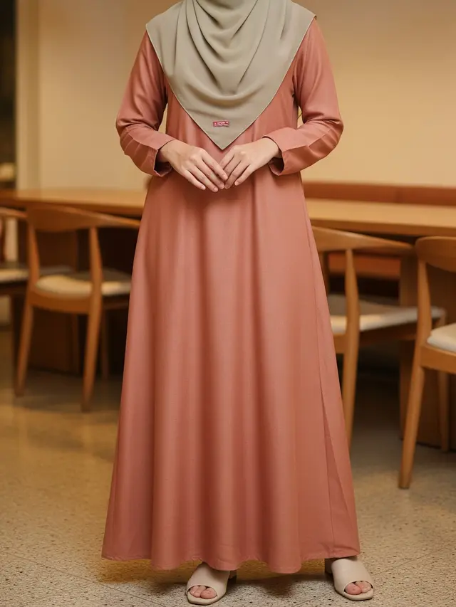 Model Gamis Ramadhan Simple yang Bakal Ngetren untuk Bukber 2026 (Image by Gemini AI)
