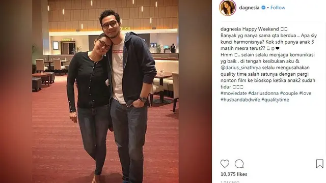Donna Agnesia dan Darius Sinathrya
