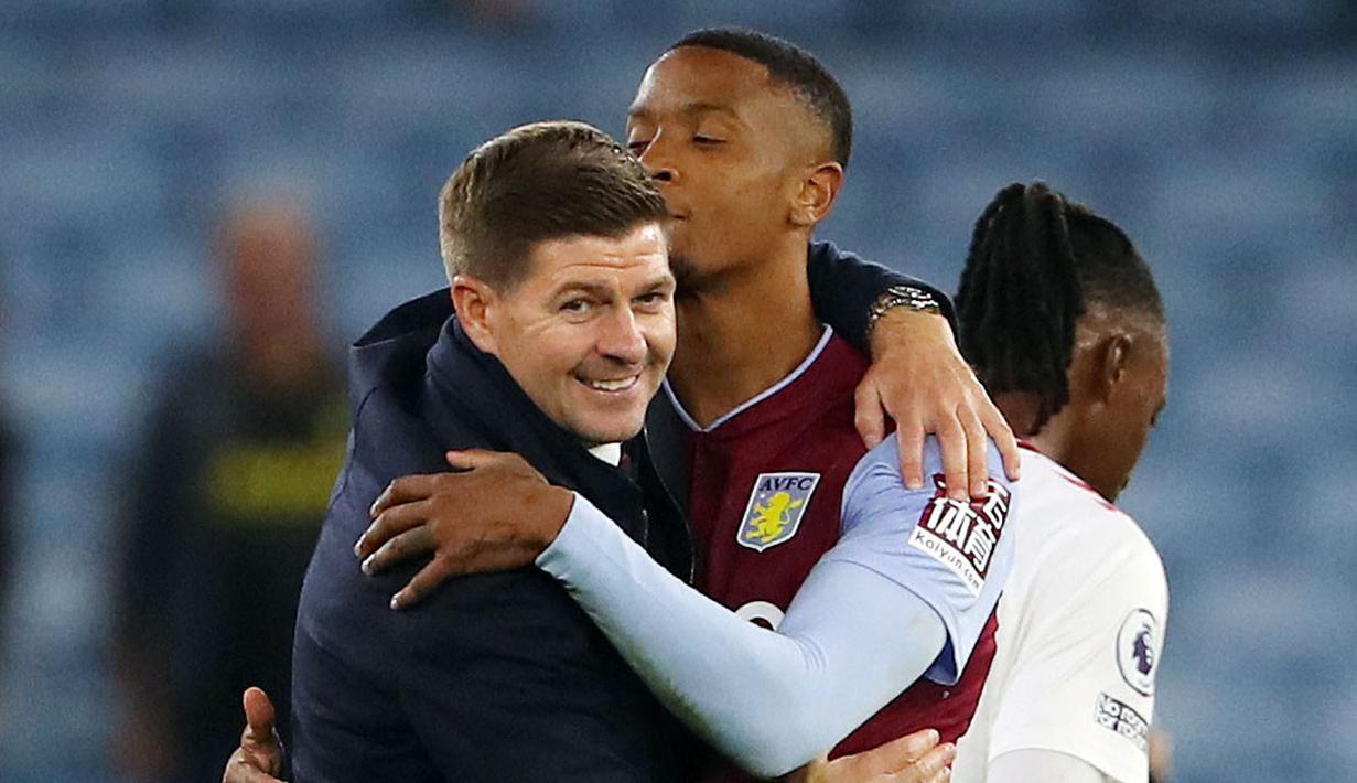 Terlebih, kemenangan itu merupakan kali pertama Aston Villa besutan Steven Gerrard mencatatkan clean sheet alias nirbobol di Liga Inggris musim ini. (AFP/Geoff Caddick)