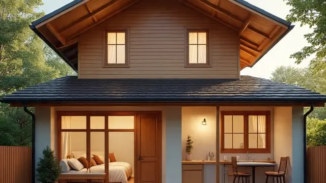 Ilustrasi Model Rumah 2 Kamar Tidur di Lahan Mini (Sumber Gambar: Meta AI)