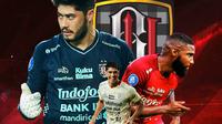 Bali United - Jefferson, Adilson Maringa dan Elias Dolah (Bola.com/Adreanus Titus)