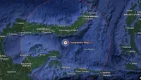 tangkapan layar Gempa berkekuatan magnitudo 5,5 mengguncang wilayah barat daya Bolaang Mongondow Selatan, Sulawesi Utara (Arfandi Ibrahim/Liputan6.com)