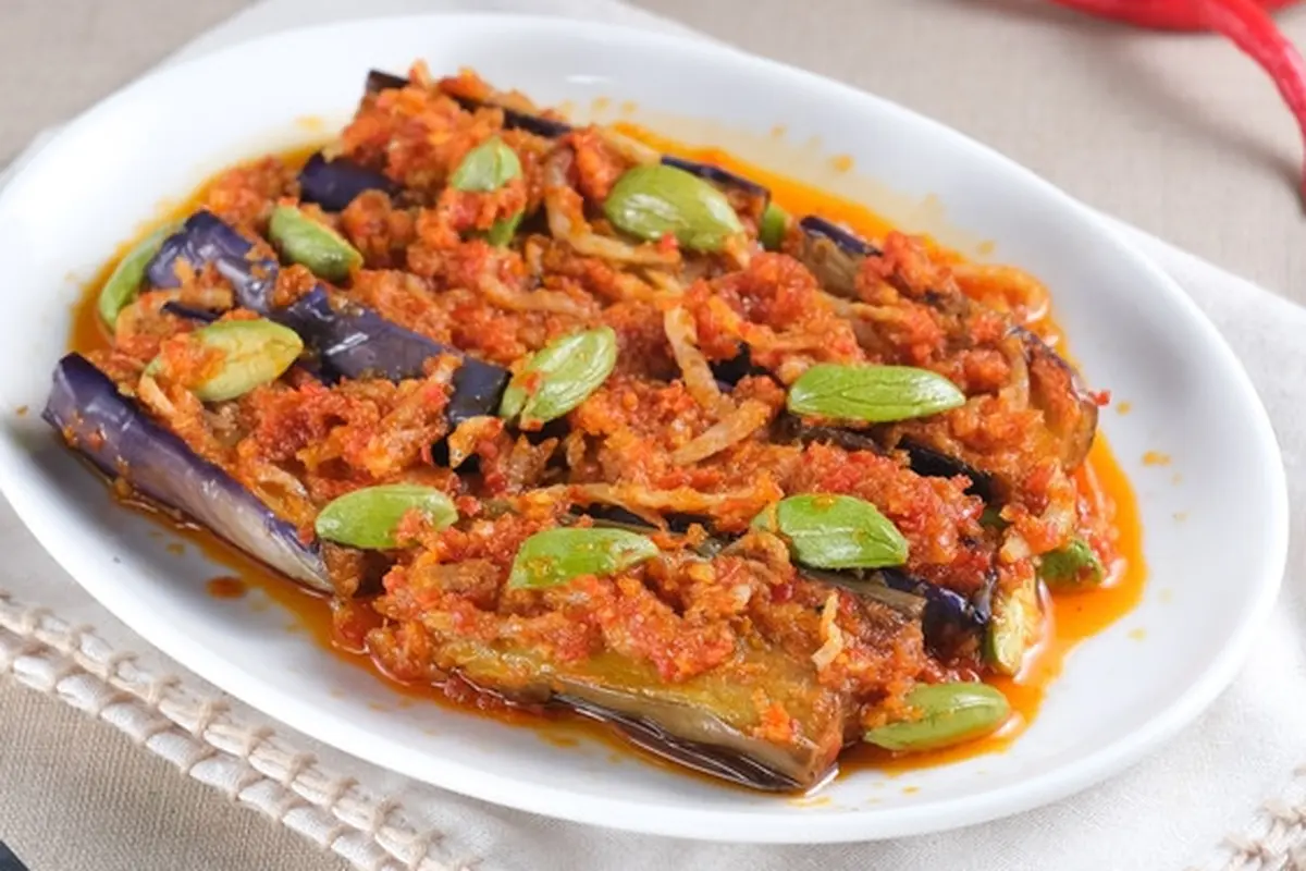 terong bakar sambal pete