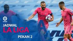 Berita motion grafis jadwal Liga Spanyol pekan kedua. Real Madrid jalani laga perdana lawan Real Sociedad pada Senin (21/9/2020).