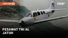 Pesawat Latih Bonanza G-36 Jatuh di Perairan Selat Madura
