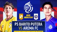 Jadwal live streaming pertandingan BRI Liga 1: PS Barito Putera vs Arema pada matchweek ke 10 di Vidio. (sum. doc. vidio.com)