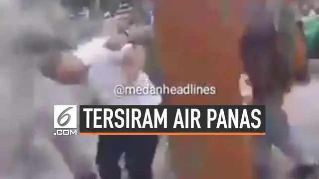 VIDEO: Detik-Detik Kasatpol PP Medan Tersiram Air Panas