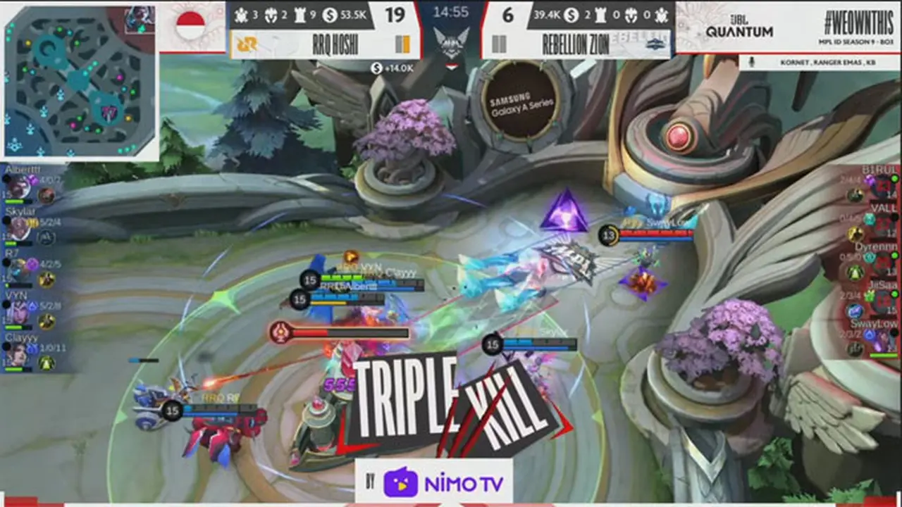 Hasil MPL ID S9 RRQ Hoshi vs Rebellion Zion hari ini