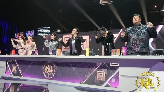 aksi para juri Iis Dahlia, Ayu Ting Ting, Nita Thalia, Danang, Ivan Gunawan, dan Okky Lukman