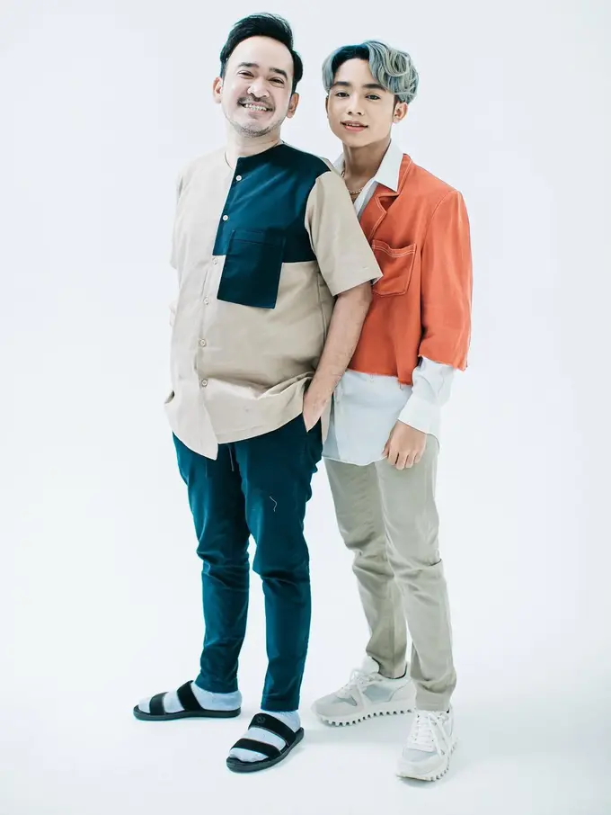 Ruben Onsu dan Betrand Peto. (Foto: Dok. Instagram @betrandpetoputraonsu)