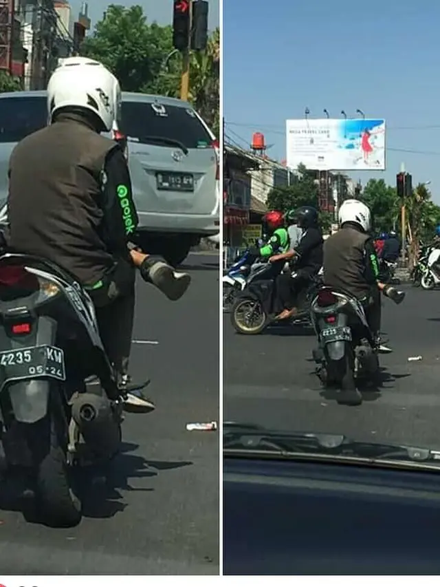 6 Aksi Driver Ojek Online saat Sepi Penumpang di Jalanan Ini Bikin Heran