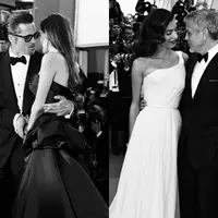 Brad Pitt dan george Clooney beda nasib soal cinta. (AFP/Bintang.com)