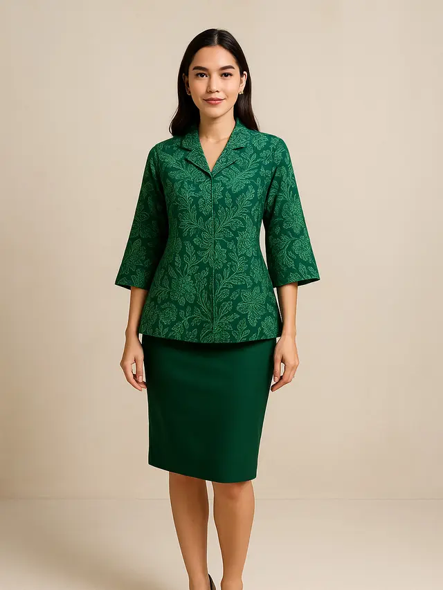 Inspirasi Model Batik Warna Hijau