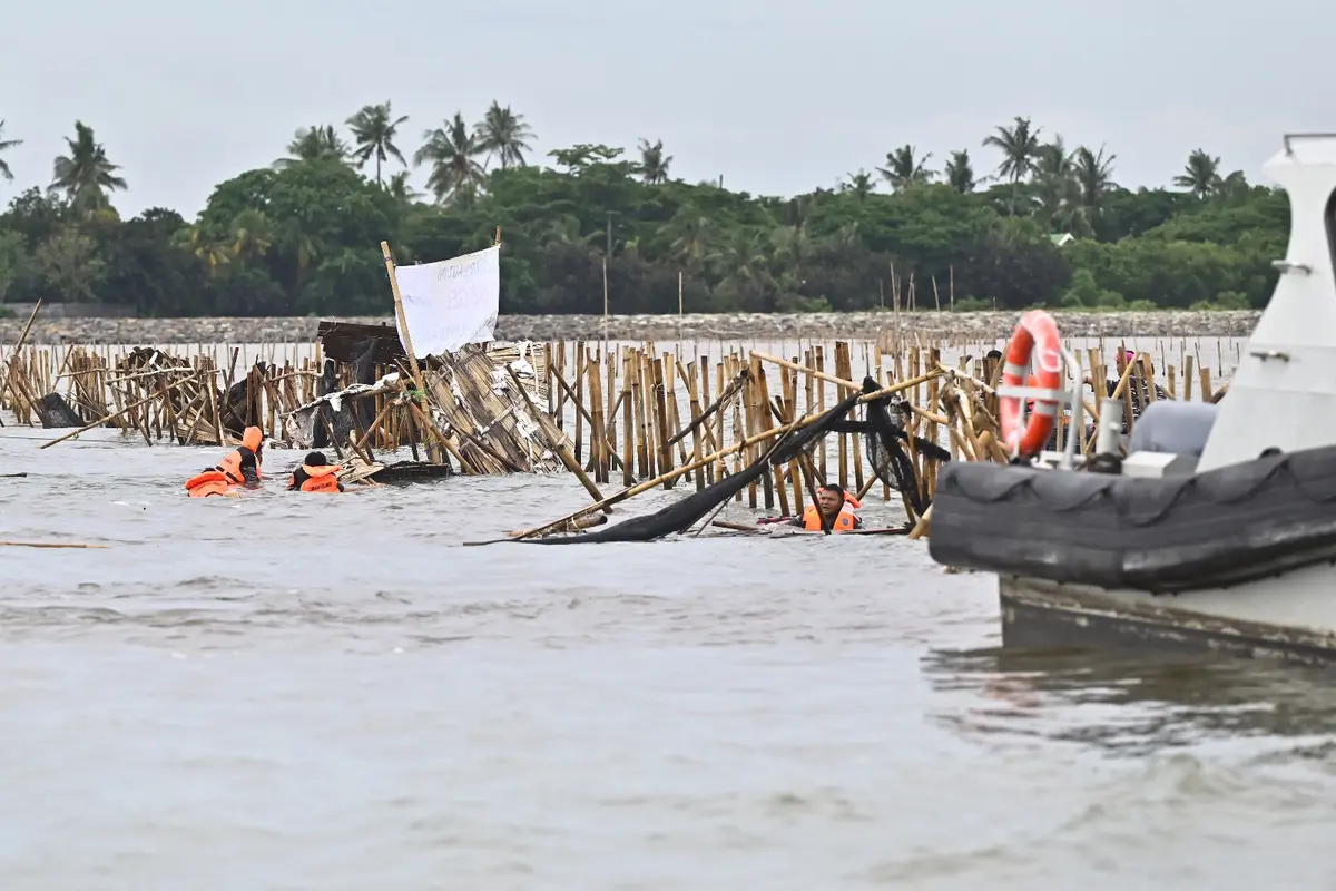 Pagar Laut Sepanjang 30,6 KM Selesai Dibongkar Hari Ini