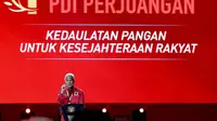 Bakal calon presiden RI 2024, Ganjar Pranowo saat memberikan pidato di acara Rakernas IV PDI Perjuangan. (Dok. PDIP)