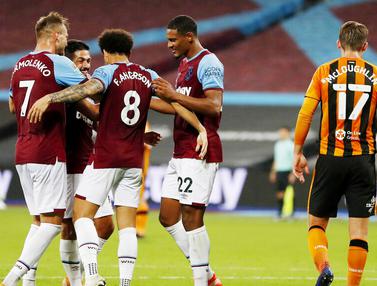 Foto Pesta Gol Ke Gawang Hull City West Ham United Melaju Ke Babak Keempat Piala Liga Inggris Page 1 Inggris Bola Com