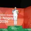 Atlet panjat tebing Indonesia, Desak Made Rita Kusuma Dewi, meraih medali emas nomor speed putri panjat tebing Asian Games 2026, di Nagoya International Exhibition Hall, Jepang, Rabu (30/9/2026). (NOC Indonesia)