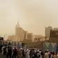 Cuaca di Makkah mendadak berubah sejuk saat Kiai Maimun Zubair wafat Selasa pagi (6//8/2019) sekitar pukul 04.17 waktu setempat. (Liputan6.com/ Istimewa/ Yanuar H)